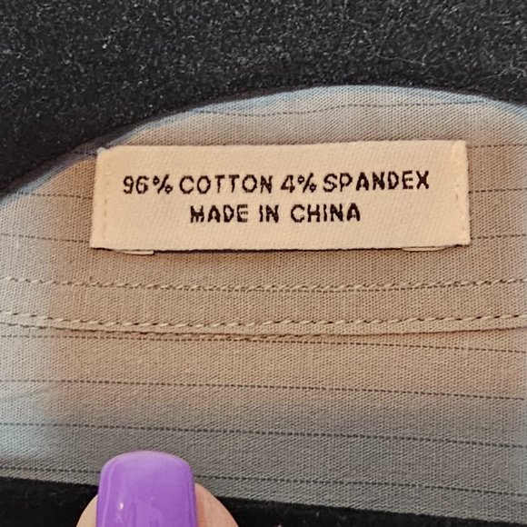 Calvin Klein Modern Fit Gray Button Down Shirt - Picture 6 of 9